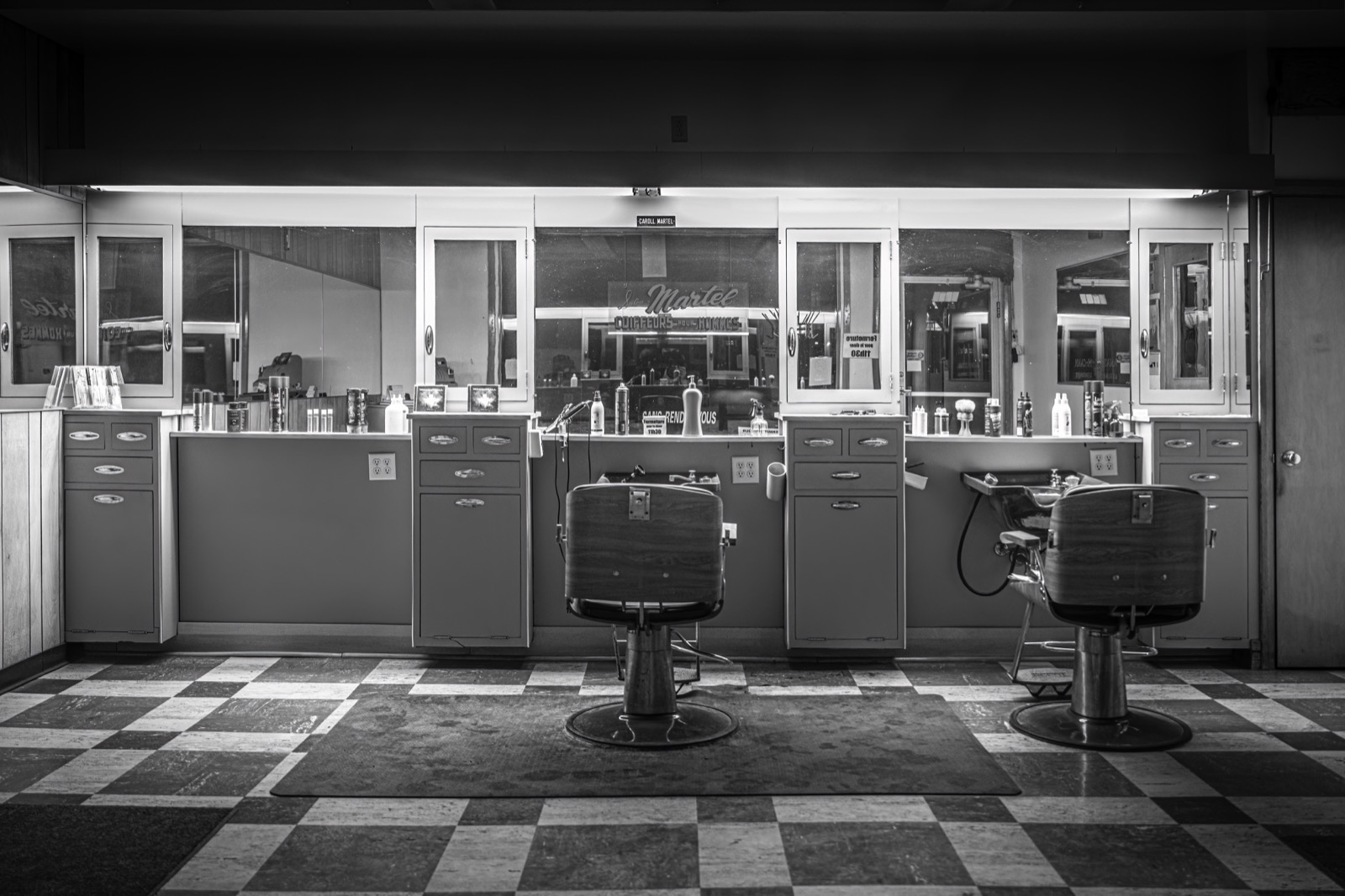 Premium barber chair in a barbershop